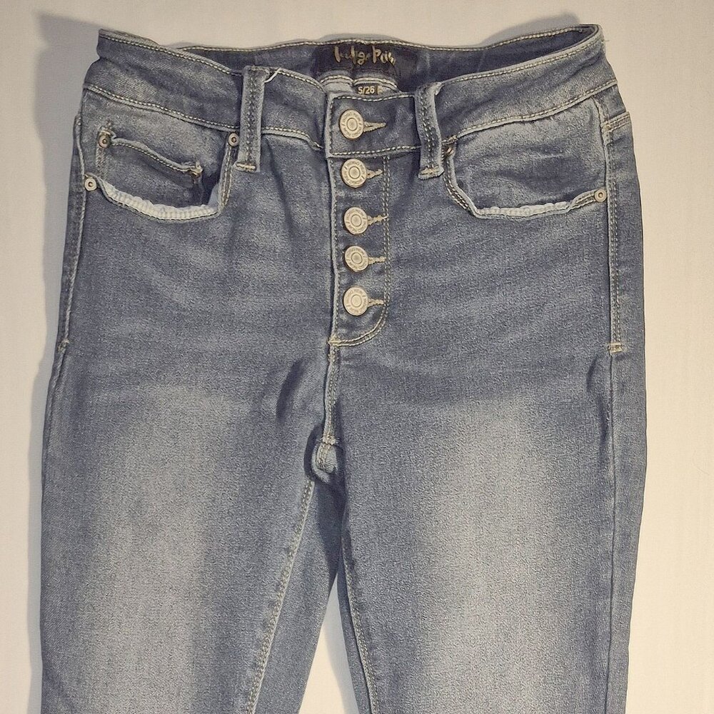Indigo Rein stylish stretch jeans, 5 button front with 28" waist